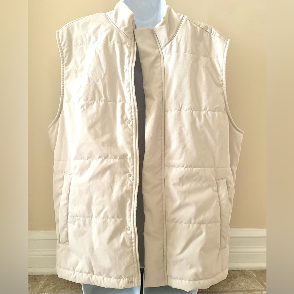 Zara Cream Warm Puffer Vest